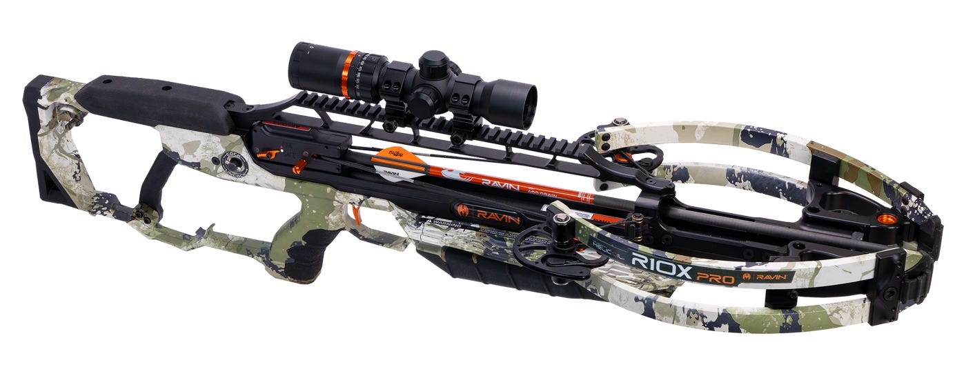 Ravin Crossbows R10X Pro Camo 420 FPS 12 lbs Draw Weight w/ Illuminated Scope - Ravin Crossbows