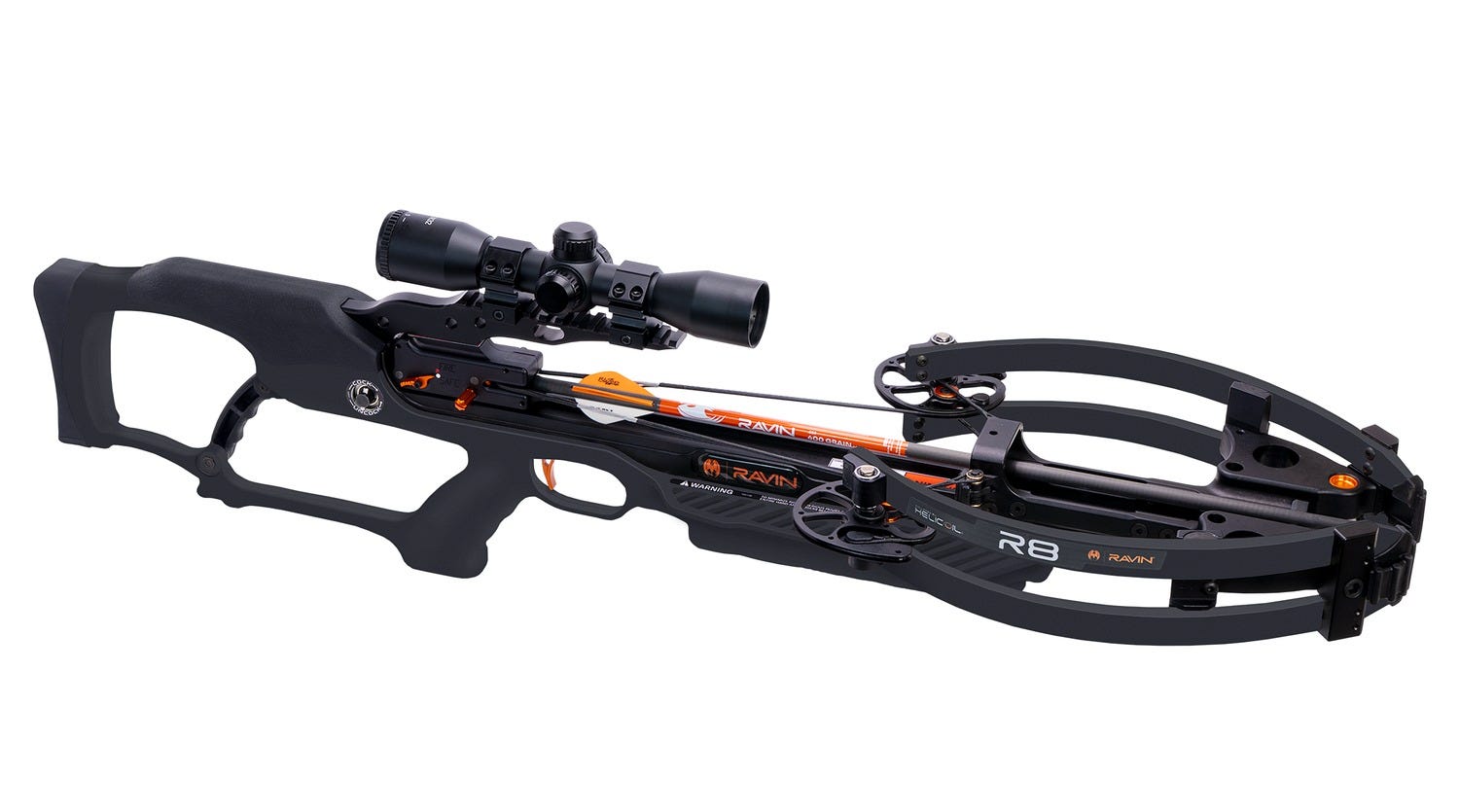 Ravin Crossbows Ravin Crossbows R8 Crossbow 420 FPS w/ 3x32mm Illuminated Scope  3 Arrows  Quiver - $1199.99 at GrabAGun