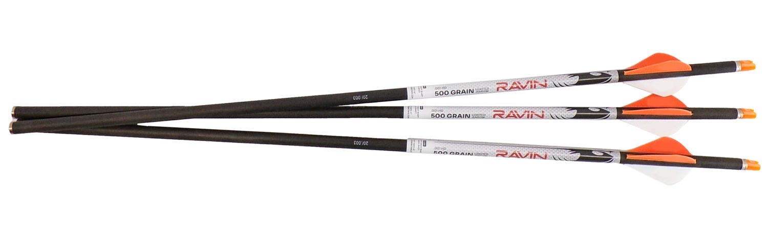 Ravin Crossbows XK5 500 Grain .001 Straightness 3-Pack Arrows