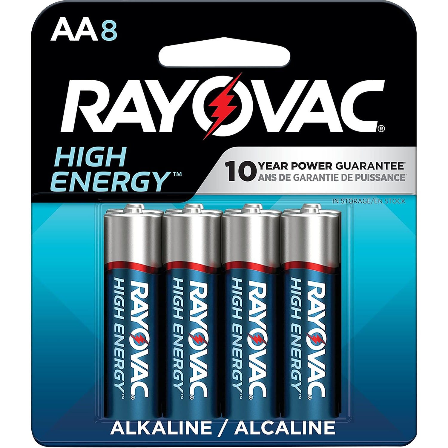 Rayovac AA Batteries Blue / Silver 2700mAh 8-Pack
