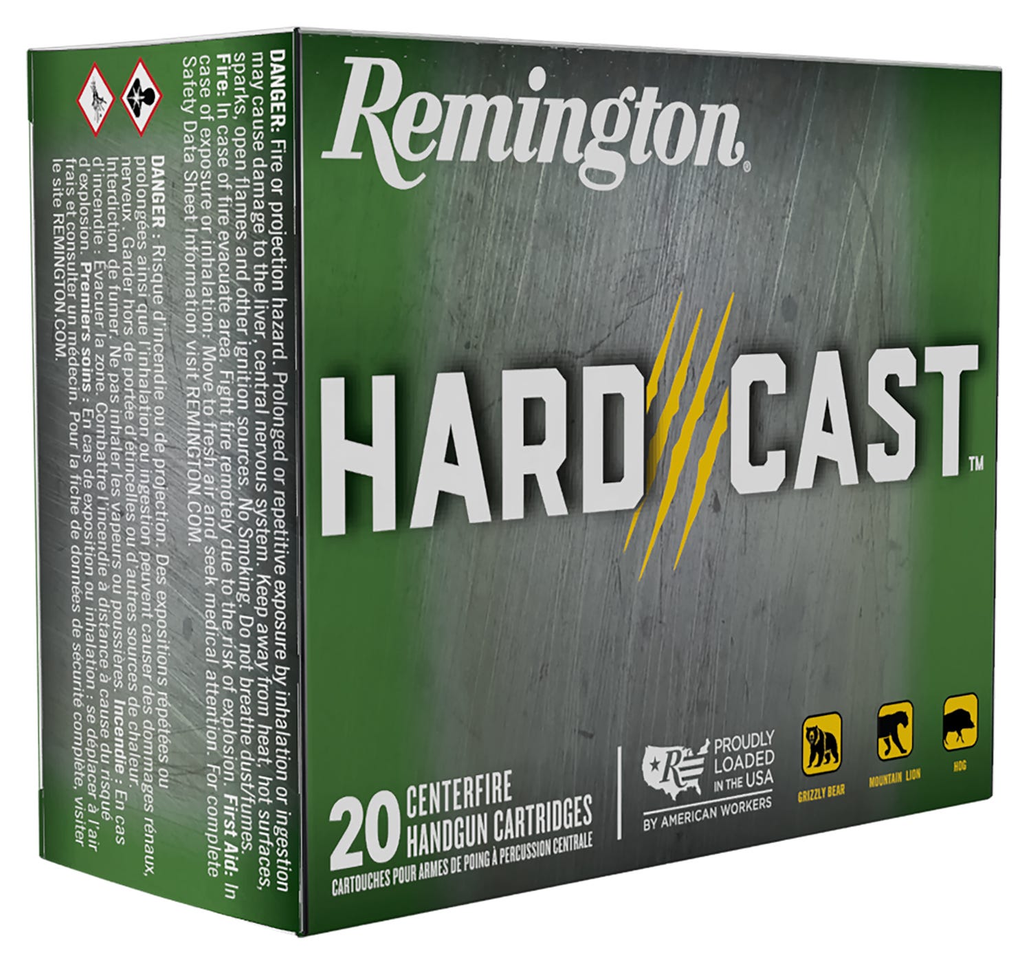 Remington Handgun Ammunition Nickel 10mm 200 Grain 20-Rounds HC