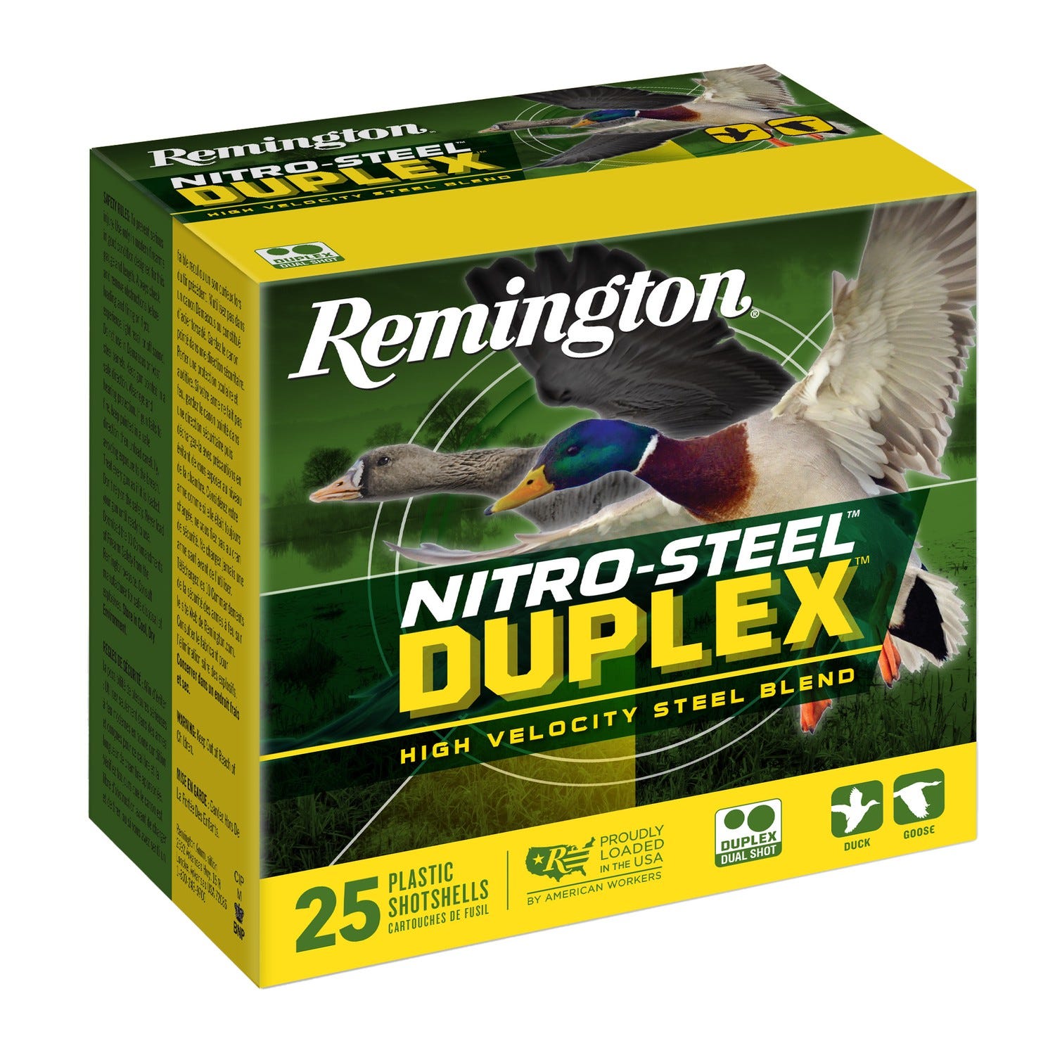 Remington Nitro Steel Duplex Magnum 12 GA-3 BB and #2 Shot 1-1/4 oz 25-Rounds