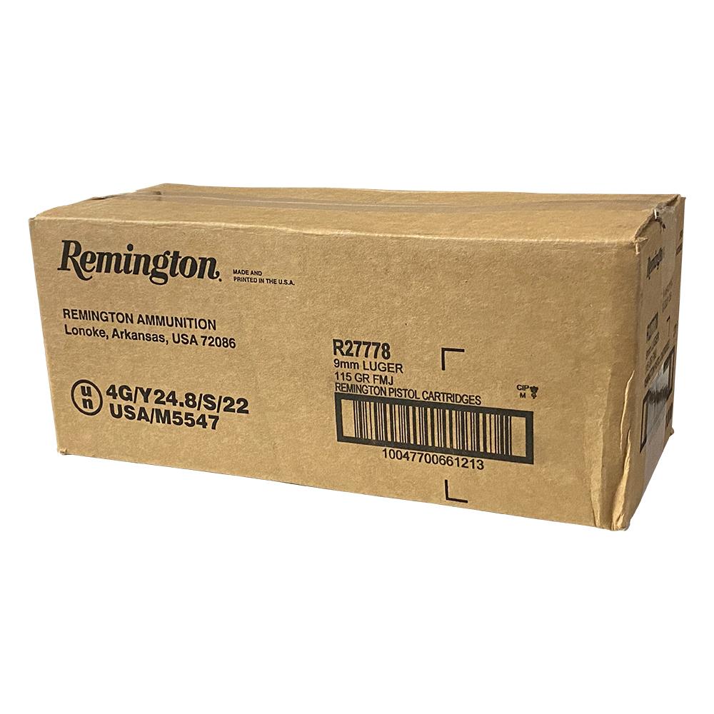 Remington Range 9mm 115 Grain 1000-Rounds FMJ ington Range 9mm 115 Grain 1000-Rounds FMJ Ammo