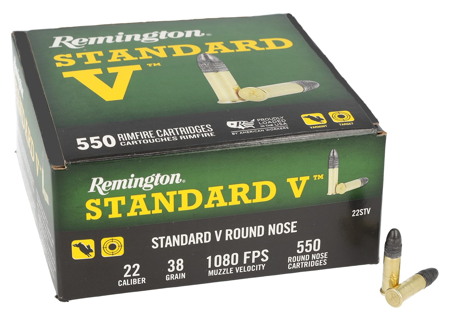Remington Standard V .22 LR 38 Grain 550-Rounds LRN