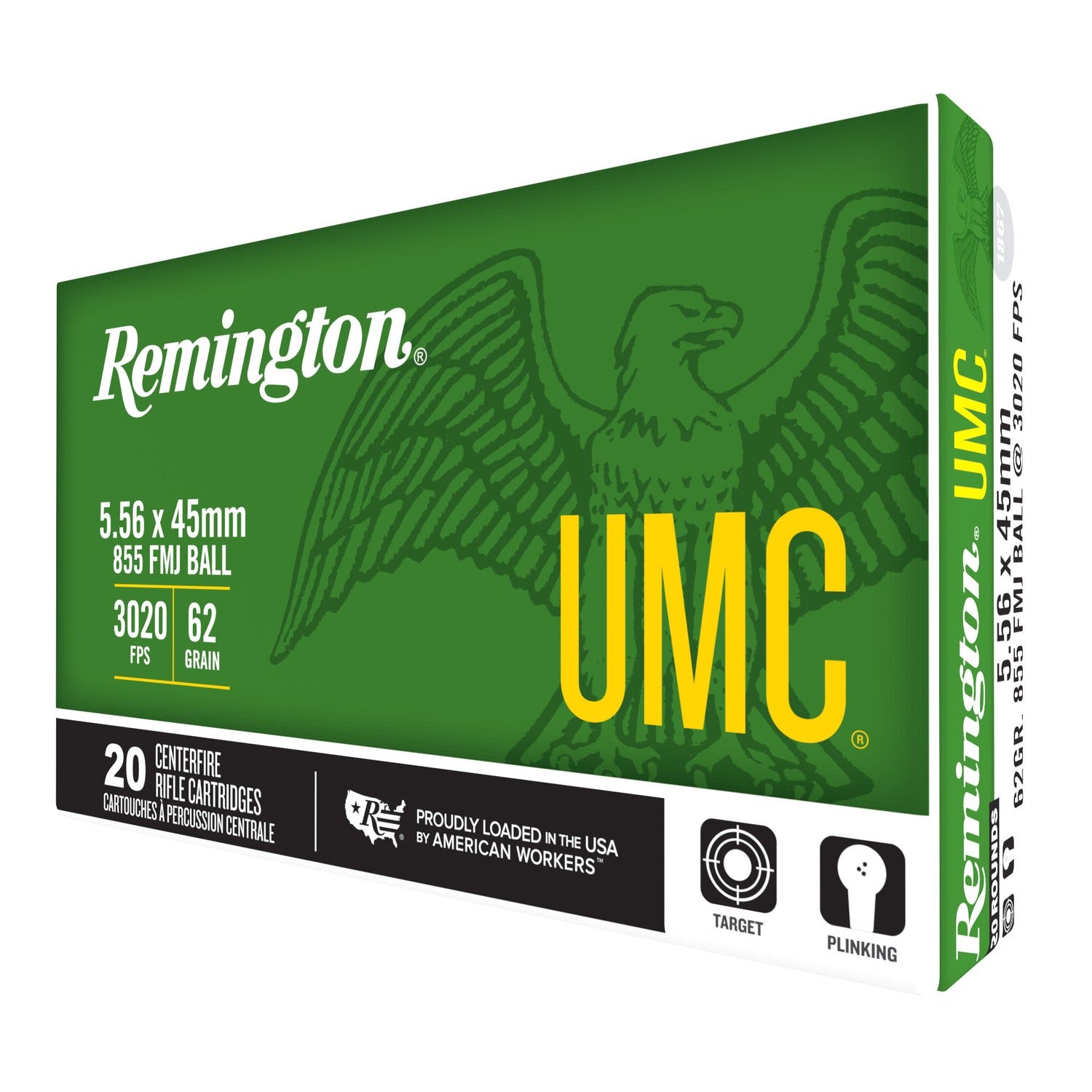 Remington UMC 5.56 62 Grain 20-Rounds FMJ