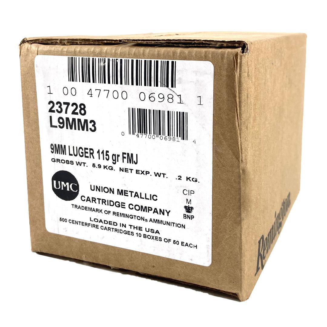 Remington UMC 9mm 115 Grain 1000-Rounds FMJ - Remington