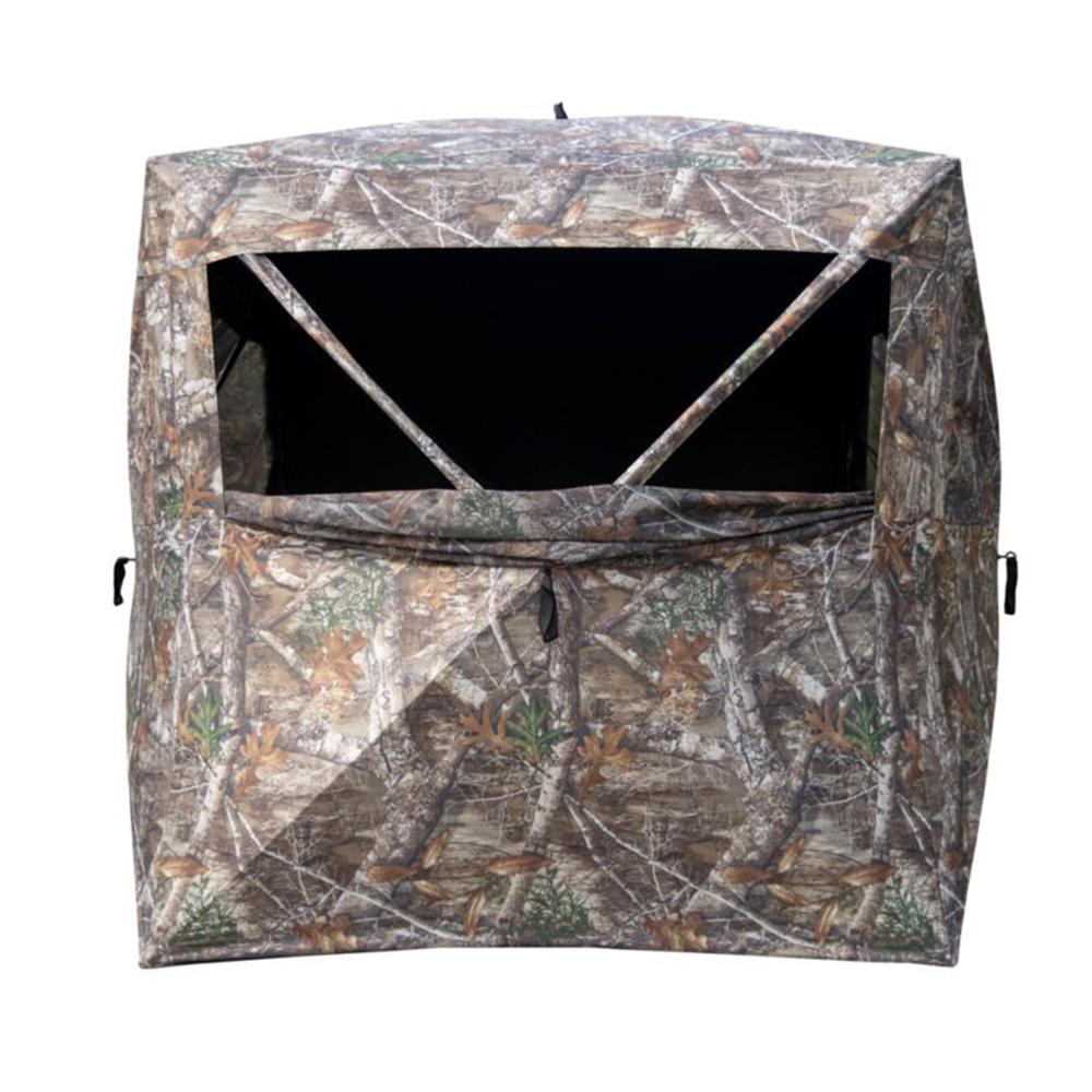 Rhino Blinds RB140 Ground Blind Realtree Edge 58x58 3-Person 3-Rounds