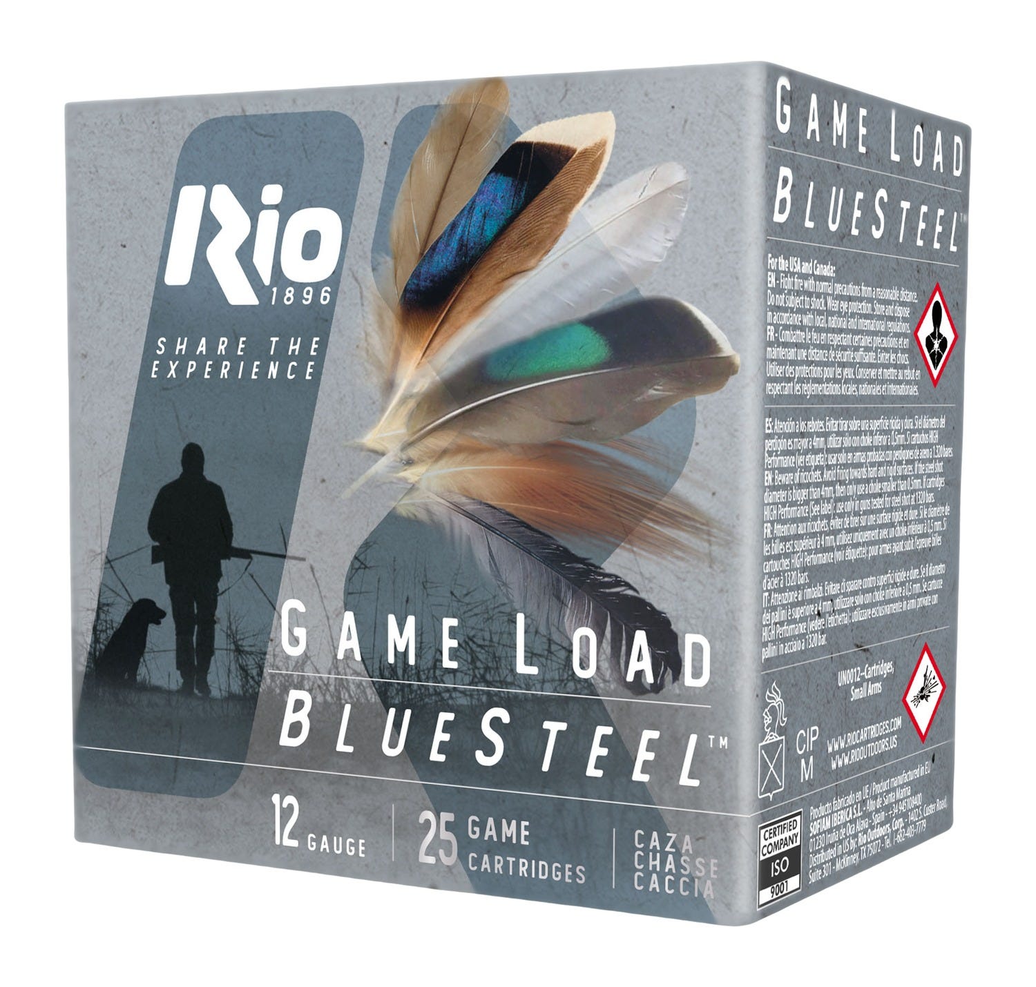 Rio Ammunition Game Load BlueSteel 12 GA-2.75 #5 Shot 1-1/8 oz 25-Rounds - Rio Ammo