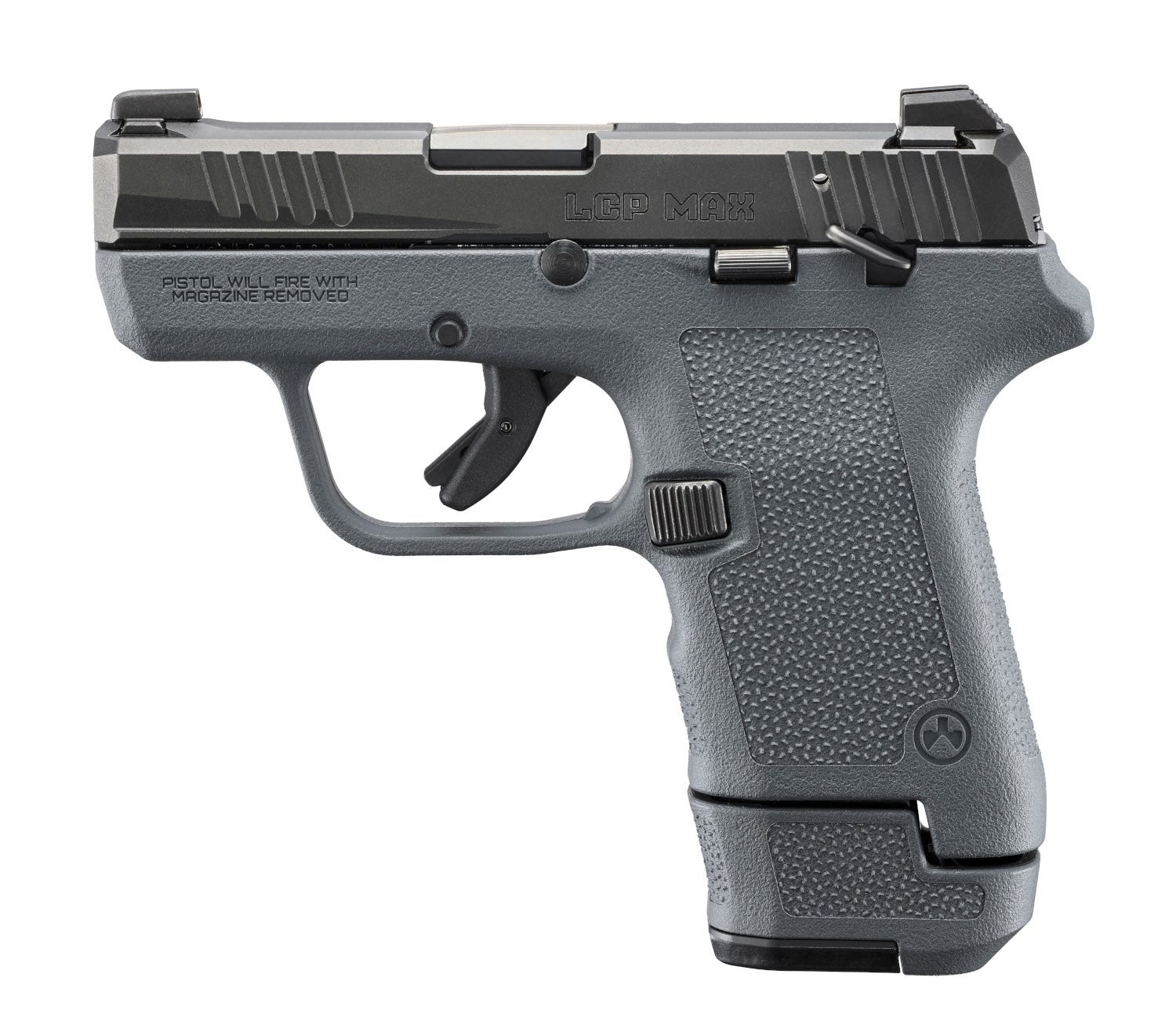 ruger lcp max stealth grey .380 acp 2.8 barrel 13-rounds w/ magpul ehg