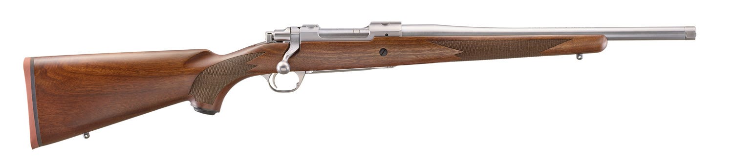 Ruger M77 Hawkeye Hunter Stainless / Walnut .358 Win 16.6 Barrel 4-Rounds