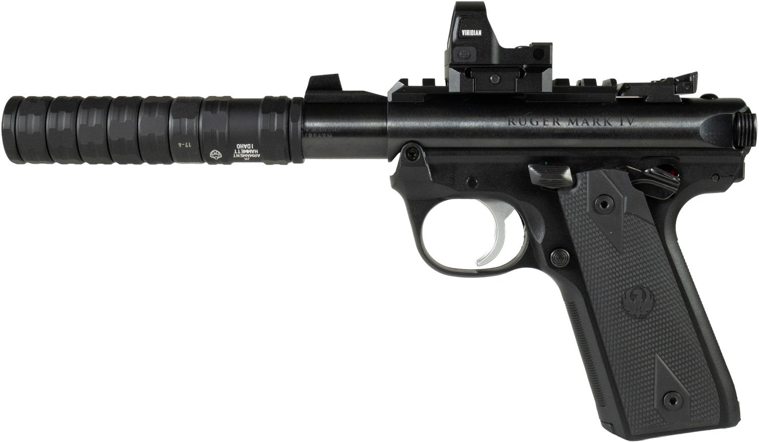 Ruger Mark IV 22/45 Pygmy Shark .22 LR 3.1 Barrel 10-Rounds w/ Viridian Green Dot