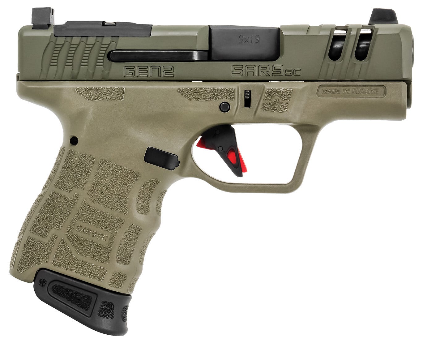 SAR USA SAR9 SC Gen 2 OD Green 9mm 3.3 Barrel 15-Rounds - SAR Arms