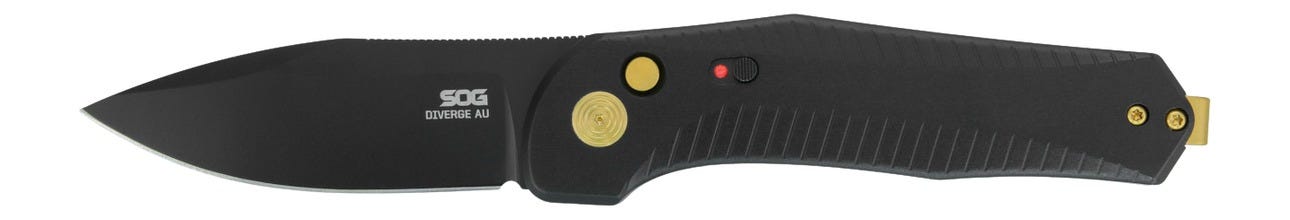 SOG Specialty Knives Diverge 3 Folding Plain Edge Drop Point D2 Blade - SOG Knives