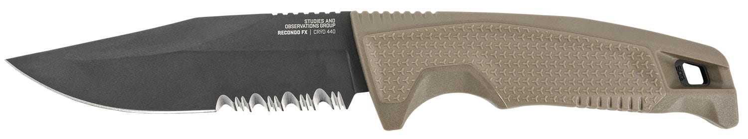 SOG Recondo FX Flat Dark Earth 4.6 Part Serrated Blade - SOG Knives