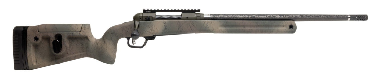 Savage 110 Pro Pursuit Rifle Woodland / OD Green 7mm Backcountry 20 Threaded Barrel 3-Rounds