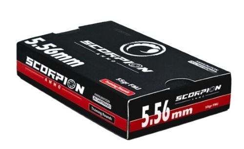 Scorpion Ammo Rifle Ammunition 5.56 55 Grain 20-Rounds FMJ - Scorpion Ammo