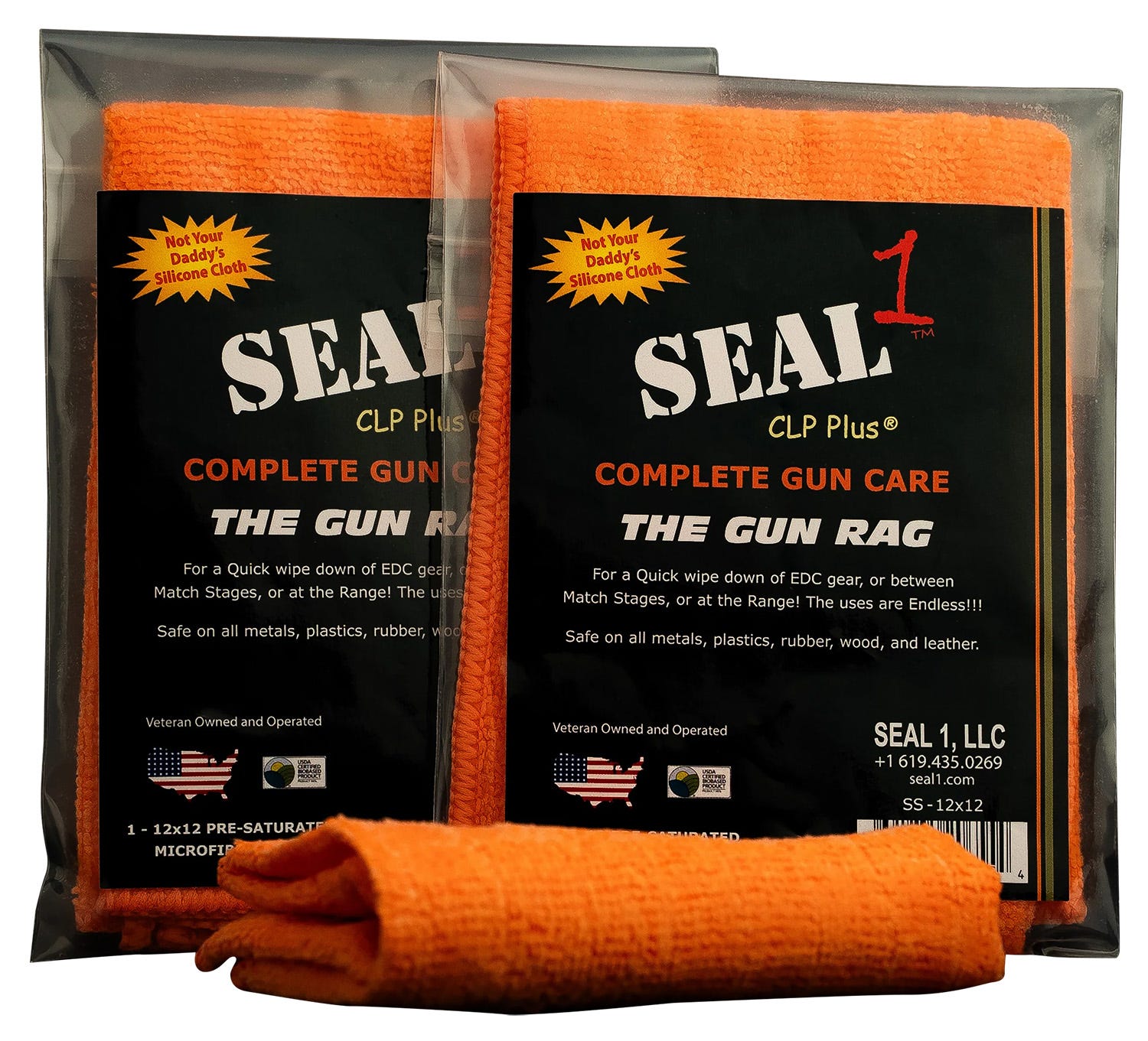 Seal 1 Seal 1 The Gun Rag Orange Microfiber Cleaning Cloth - $8.09 at GrabAGun