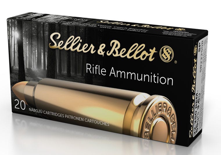 Sellier And Bellot Rifle Ammunition .22-250 Rem 55 Grain 20-Rounds SP lier And Bellot Rifle Ammunition .22-250 Rem 55 Grain 20-Rounds SP Ammo