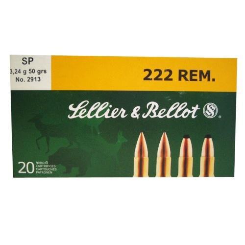 Sellier And Bellot Rifle Ammunition .222 Rem 50 Grain 20-Rounds JSP lier And Bellot Rifle Ammunition .222 Rem 50 Grain 20-Rounds JSP Ammo