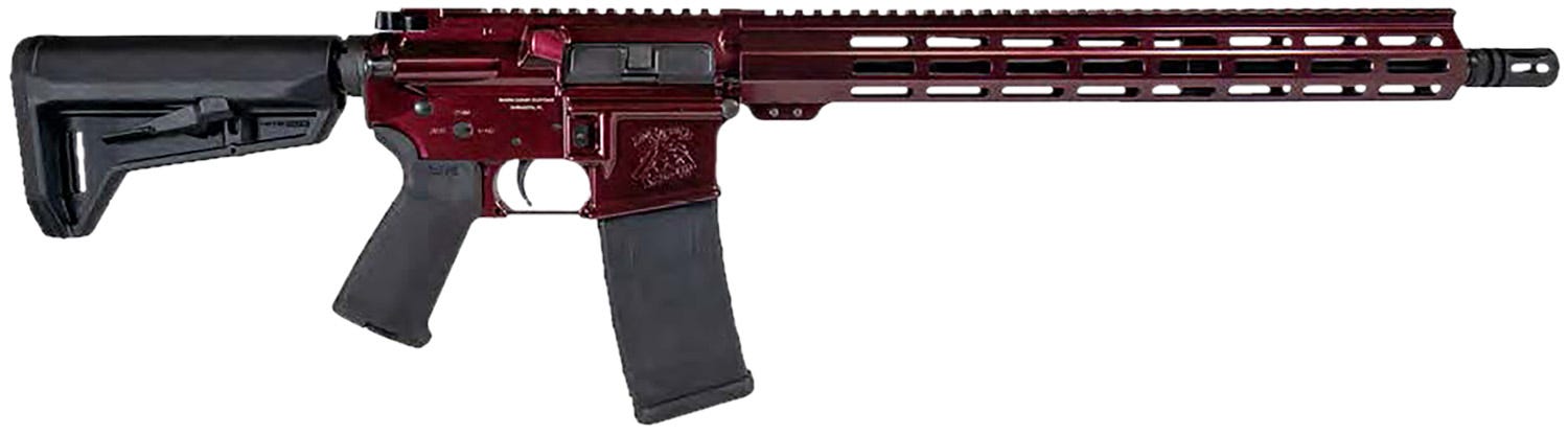 Shark Coast Tactical Blaze Red / Black 5.56 16 Threaded Barrel 30-Rounds - Shark Coast Tactical