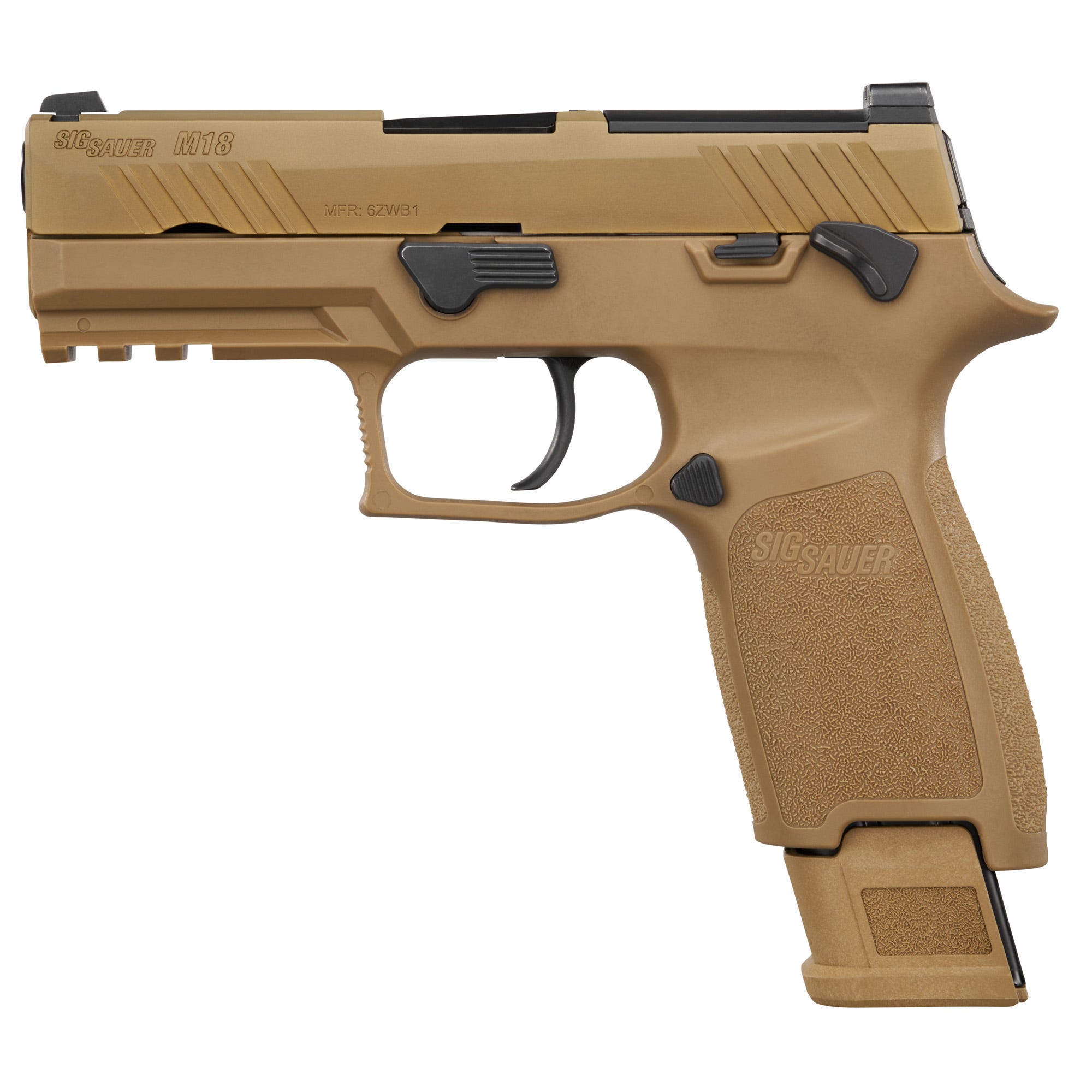 Sig Sauer M18 Coyote Tan 9mm 3.9 Barrel 10-Rounds MA Compliant
