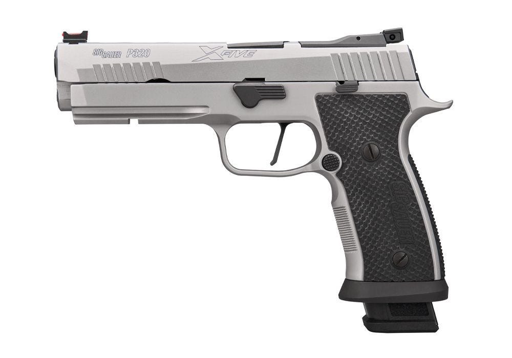 sig sauer p320 x-five sxg stainless 9mm 5 barrel 10-rounds or 3 mags