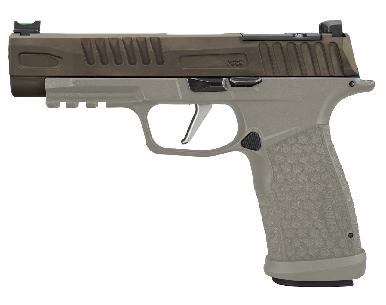 Sig Sauer P365 Fuse 4.3" 9MM (1)17rd/(2) 21rd OR Pistol, 2 Tone Bronze/Tan - 365XF-9-BFO-2TT