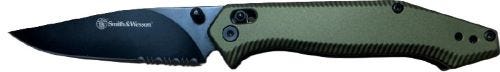 Smith and Wesson Extreme Ops OD Green 3.25 Pivot Lock Drop Point Blade