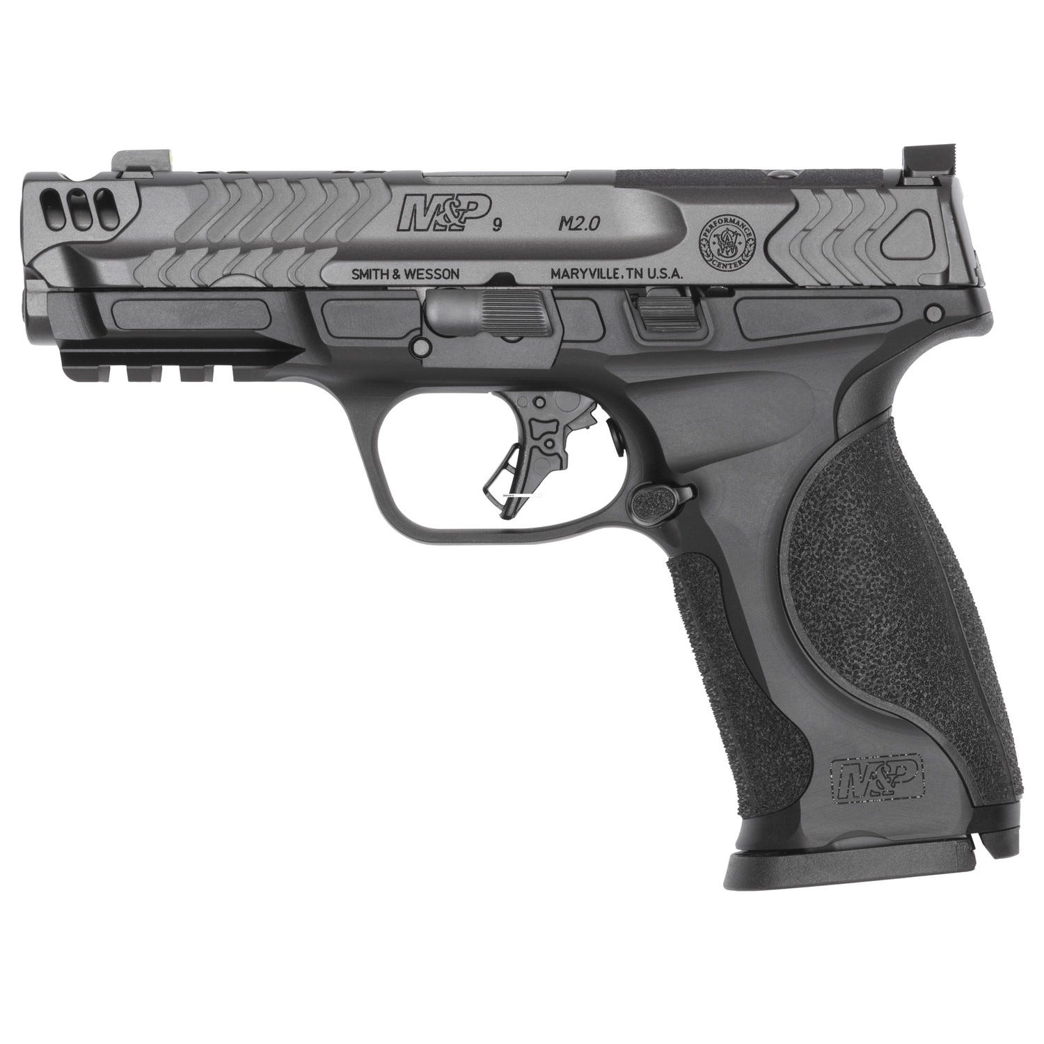 Smith and Wesson M&P 2.0 Carry Comp Metal Gray 9mm 4.22 Ported Barrel 15-Rounds OR w/ Night Sights