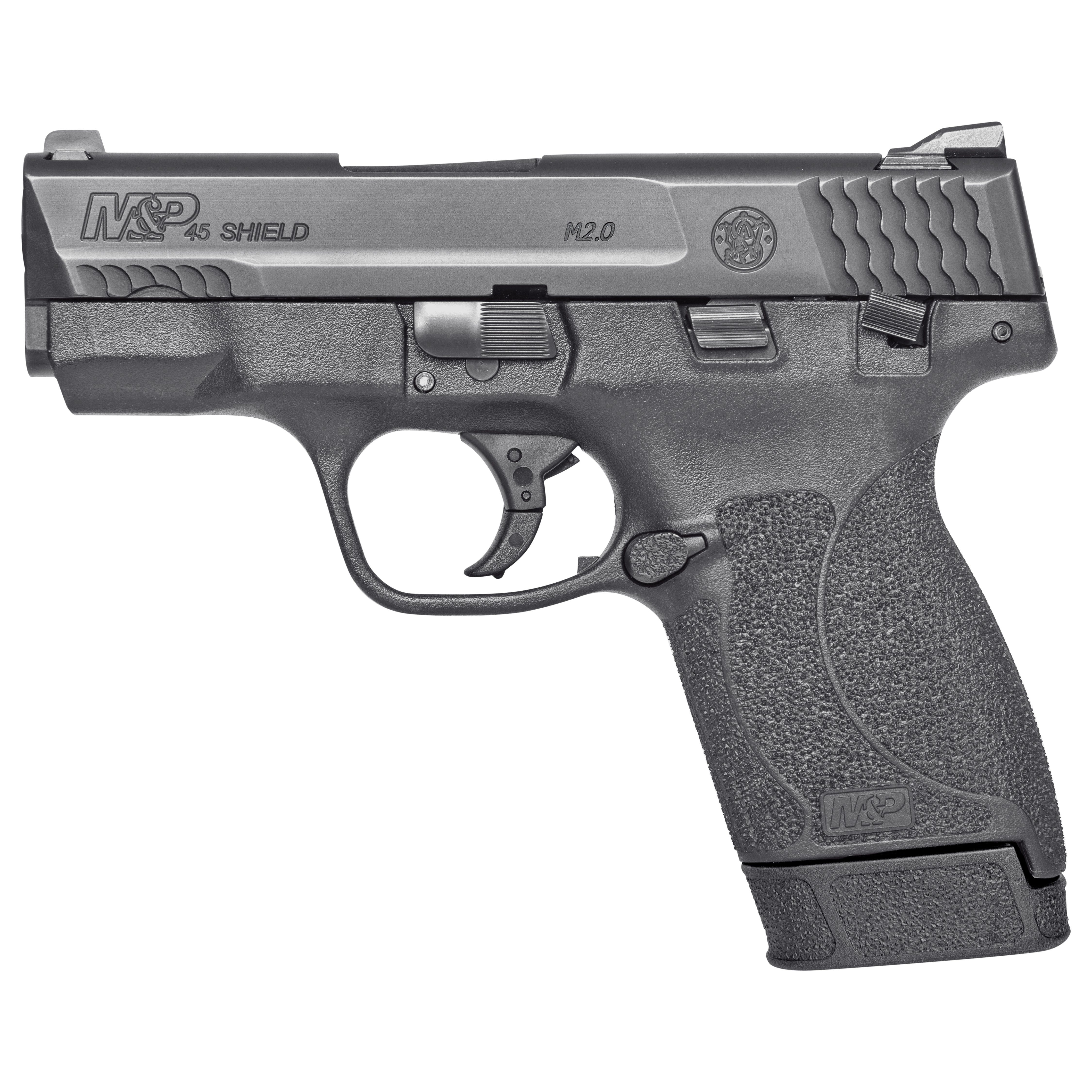 smith and wesson m&p45 shield m2.0 black .45 acp 3.3 barrel 7-rounds w/ thumb safety