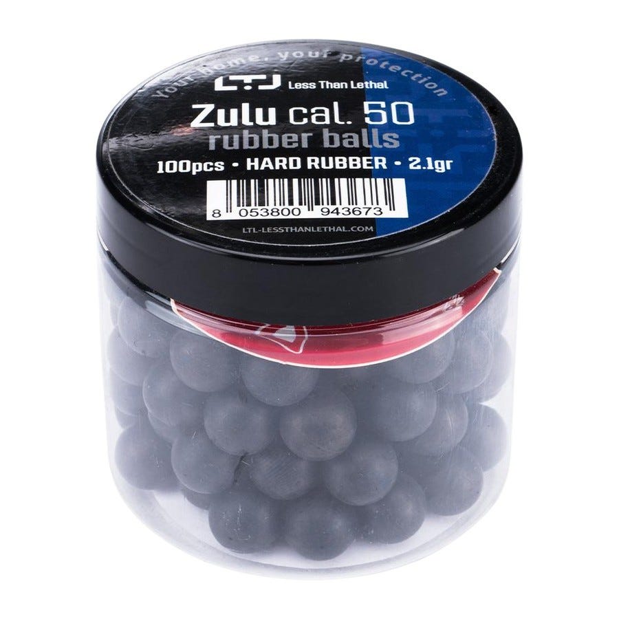 Softair Zulu .50 Caliber 2.10 Grain 100-Rounds Rubber Sphere