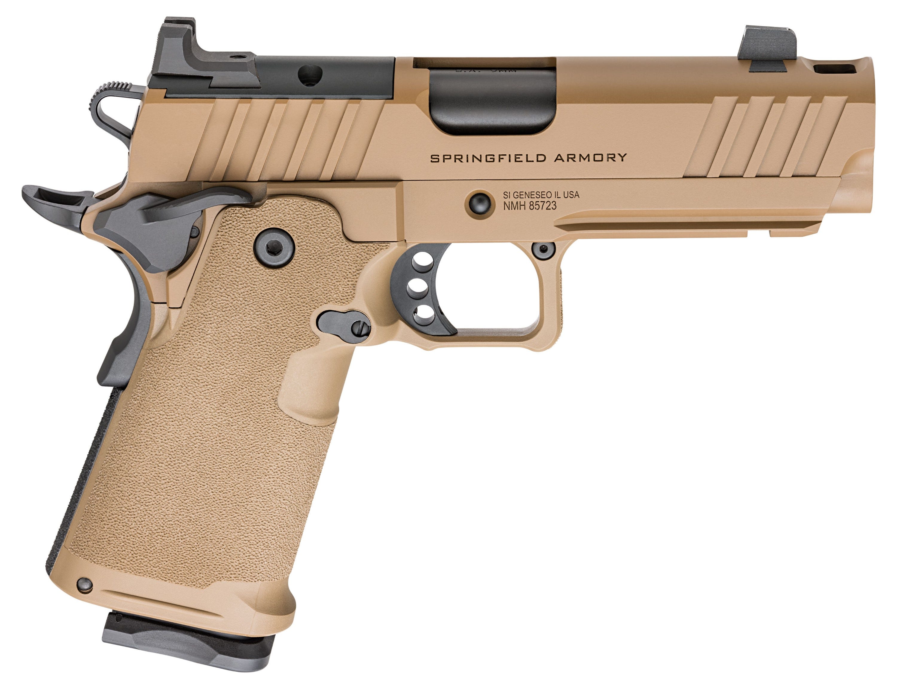 Springfield Armory 1911 DS Prodigy Comp AOS Coyote Brown 9mm 4.25 Barrel 10-Rounds - Springfield Armory