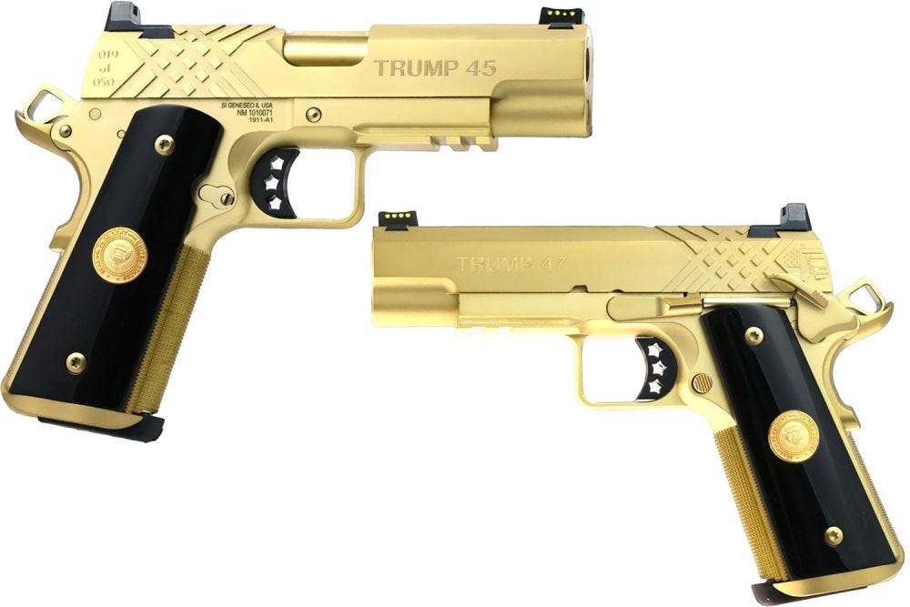 Springfield Armory 1911 Trump 47 Gold 9mm 4.25 Barrel 9-Rounds