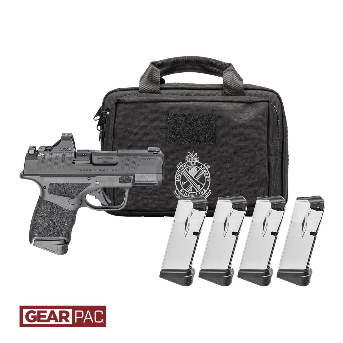 Springfield Armory Hellcat OSP Gear Pac .380 ACP 3 Barrel 11/13-Rounds w/ Viridian RFX11  4 Mags - Springfield Armory