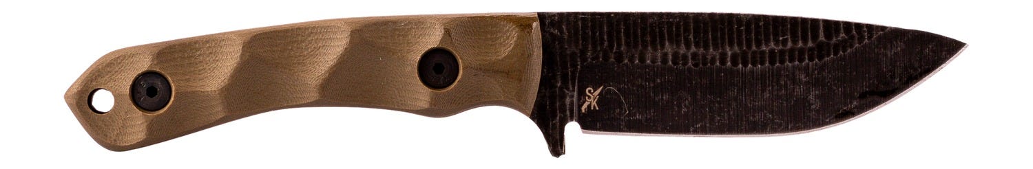 Stroup Knives Stroup Knives GP2 OD Green 3.5 Fixed Plain Edge Acid Etch 1095 Carbon Blade - $242.49 at GrabAGun