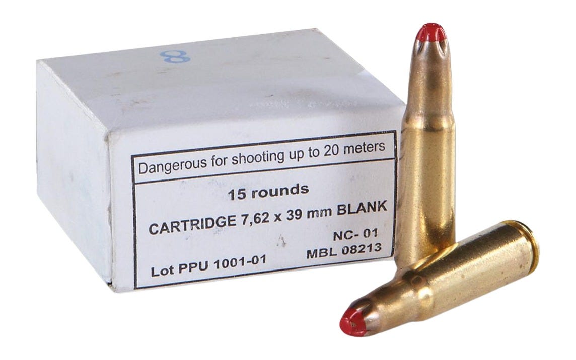 TR&Z Blanks 7.62 X 39 15-Rounds Blank