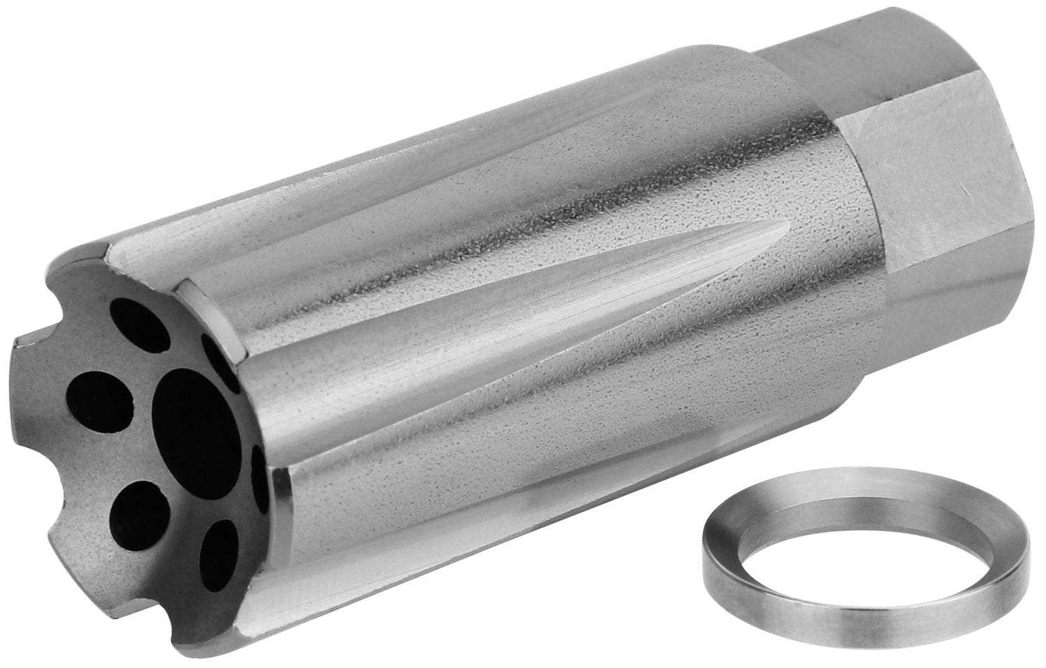 TacFire Linear Compensator Stainless 9mm 1/2x36 for AR-Platform - TacFire
