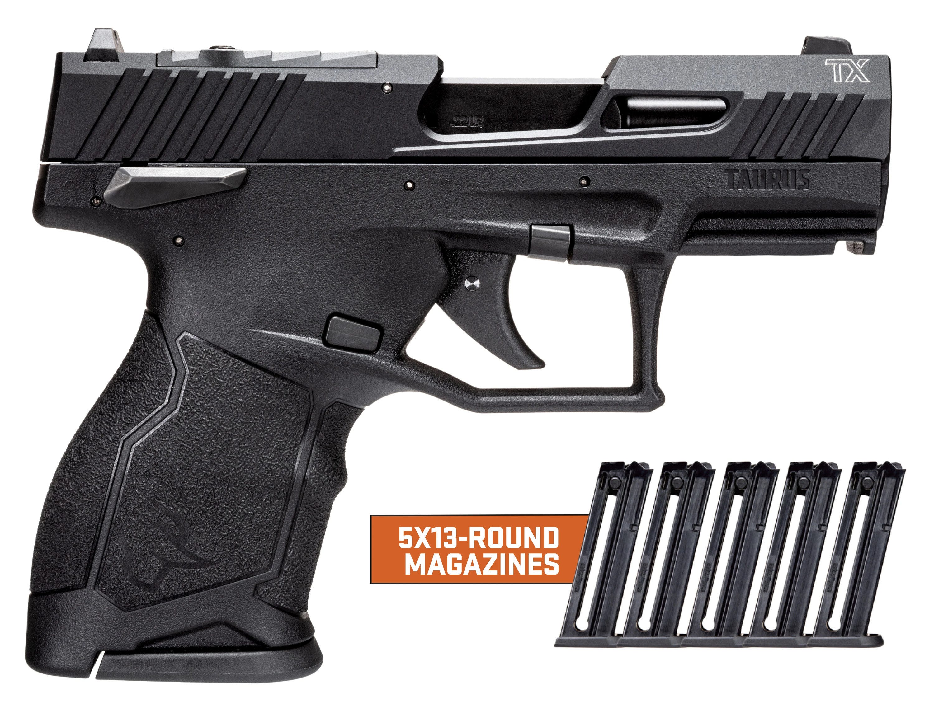 Taurus TX22 Compact .22 LR 3.5 Barrel 13-Rounds 5 Mags - Taurus