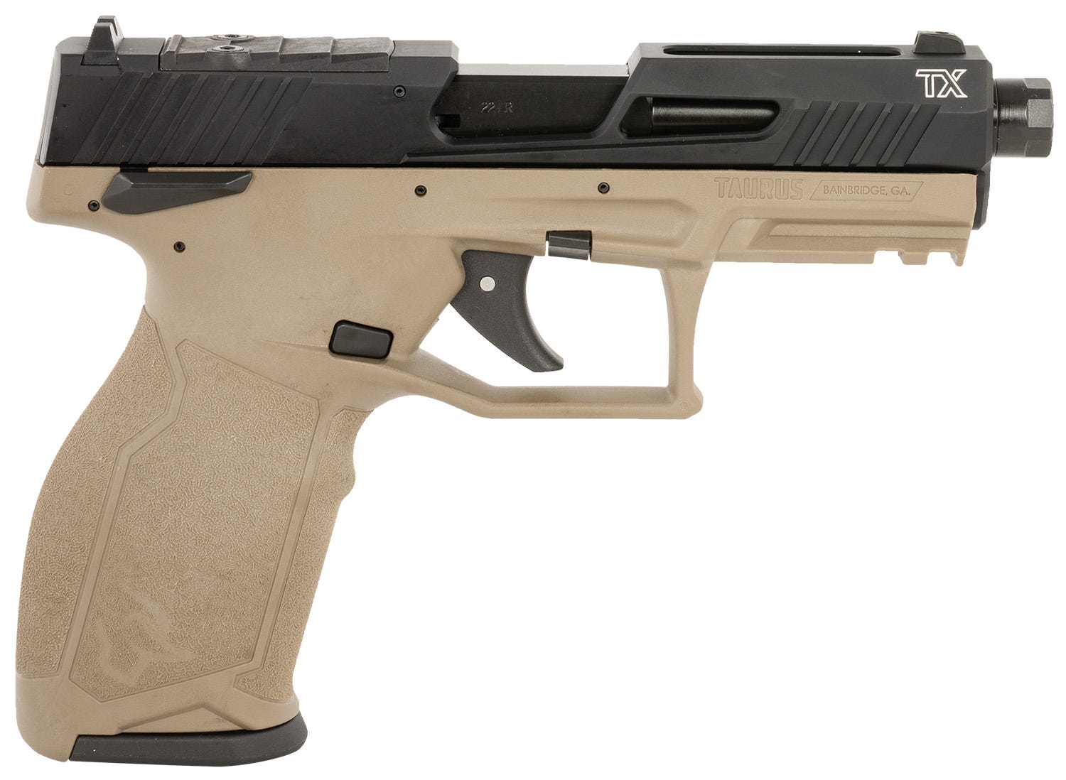 Taurus TX22 T.O.R.O. Black / Flat Dark Earth .22 LR 4.6 Threaded Barrel 10-Rounds OR