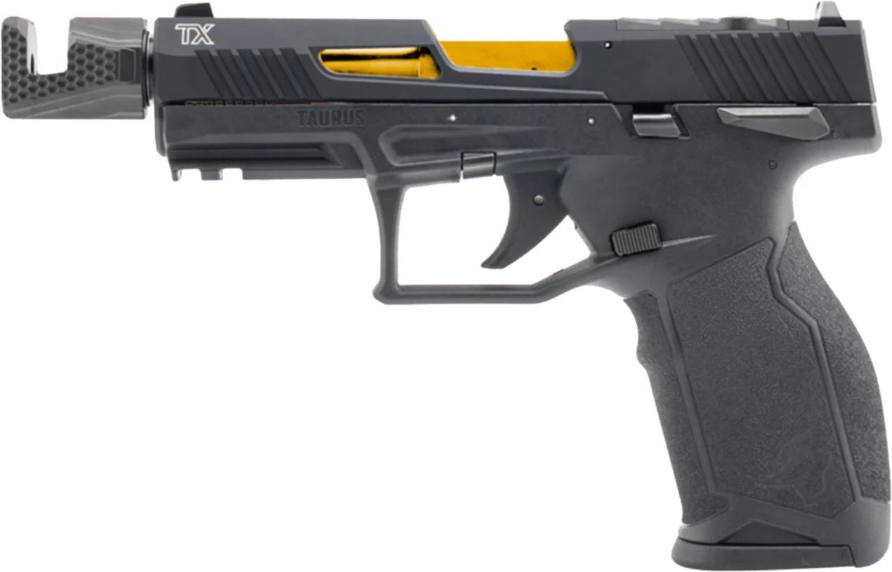 Taurus TX22 TORO Black / Gold .22 LR 4.6 Barrel 22-Rounds w/ Tandemkross Steam Demon Comp