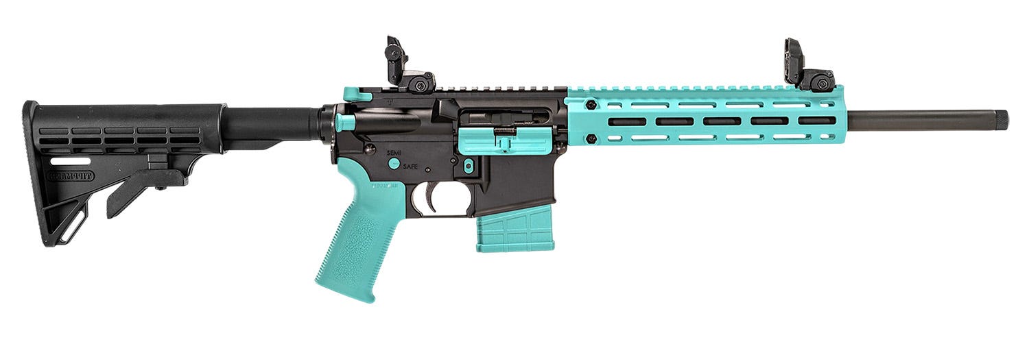 Tippmann Arms M4-22 LTE Robin s Egg Blue / Black .22 LR 16 Threaded Barrel 25-Rounds - Tippmann Arms