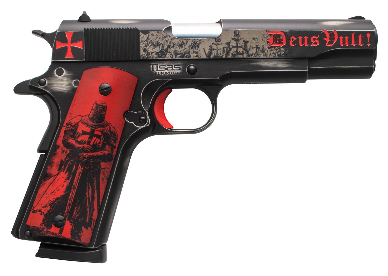 Tisas 1911 Crusader Distressed Graphite .45 ACP 5 Barrel 7-Rounds - TISAS ARMS