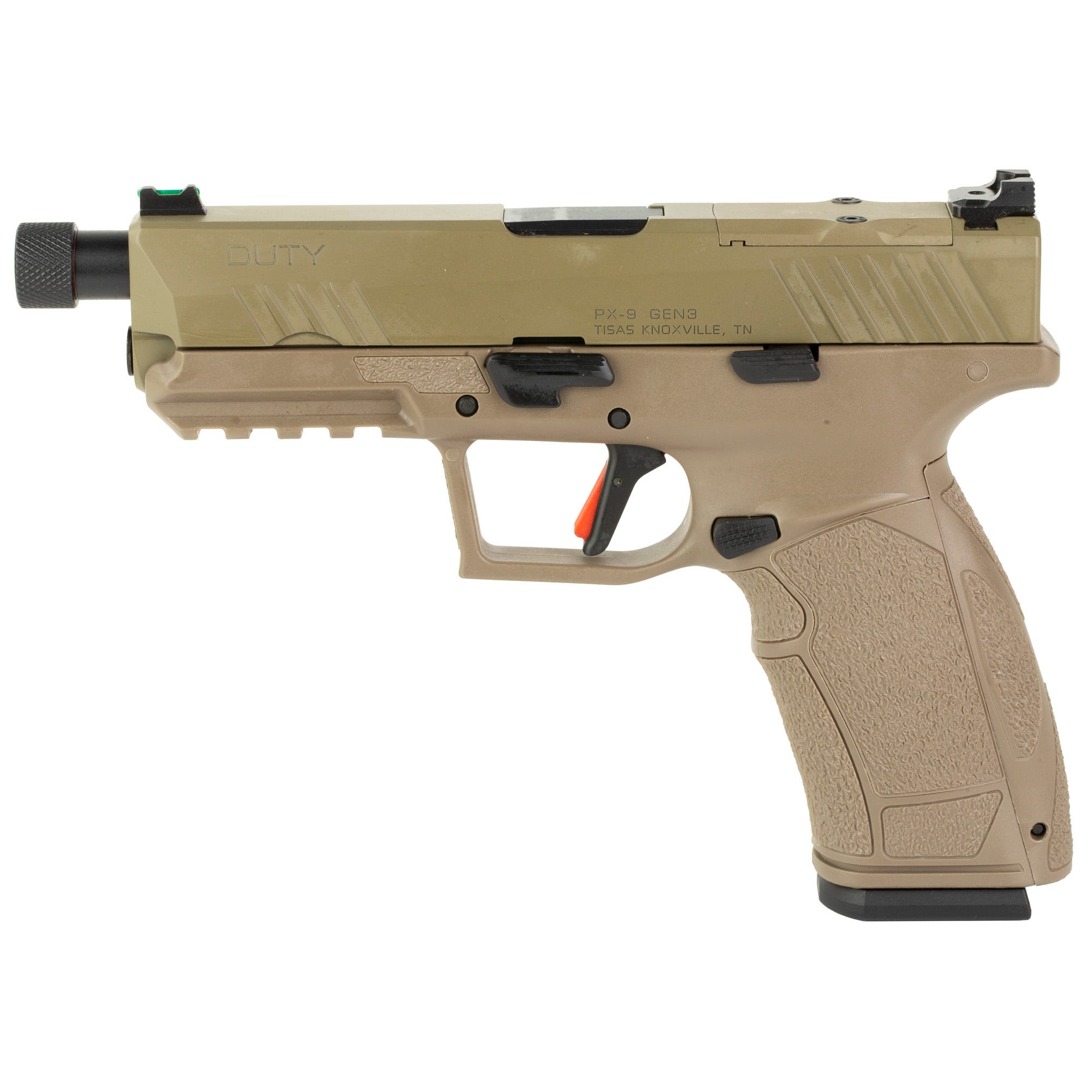 Tisas PX-9 Flat Dark Earth 9mm 4.7 Threaded Barrel 20-Rounds OR