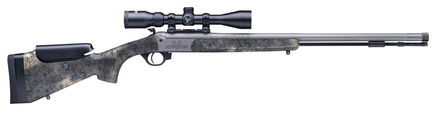 Traditions NitroFire Pro Desert Web .50 Caliber 26 Threaded Barrel 1-Round w/ 3.5-10x44mm Duplex Scope - Traditions