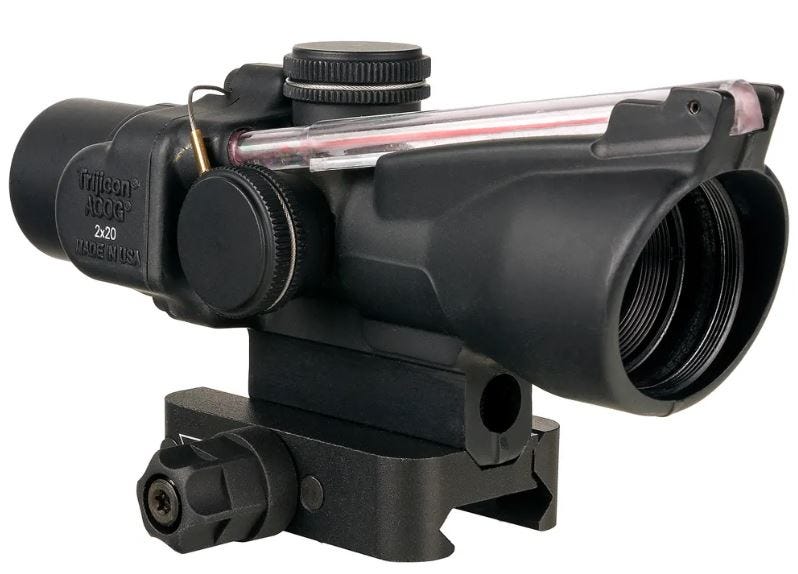 Trijicon ACOG 2x20 Dual Illum Red Crosshair Compact Riflescope w/Q-LOC Mount - Trijicon