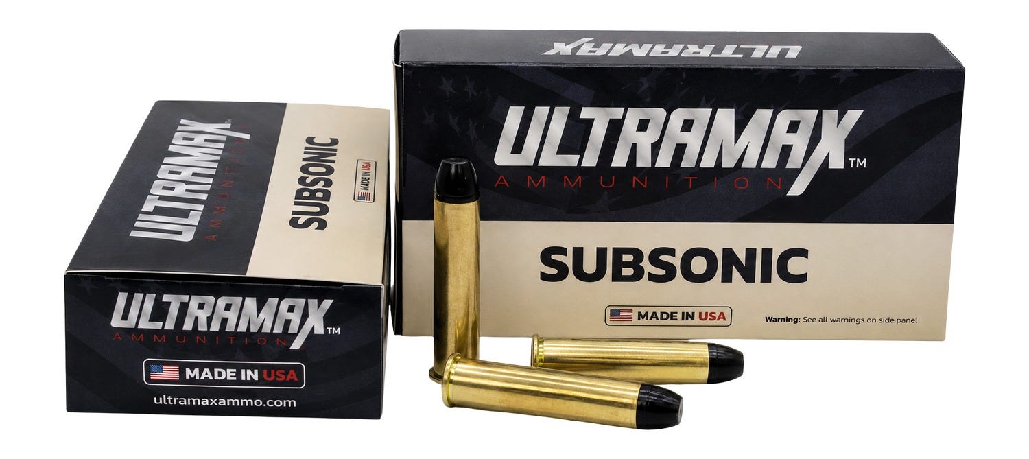 Ultramax Rifle Ammunition Subsonic .45-70 550 Grain 20-Rounds Hi-Tek Jacketed Hard Cast