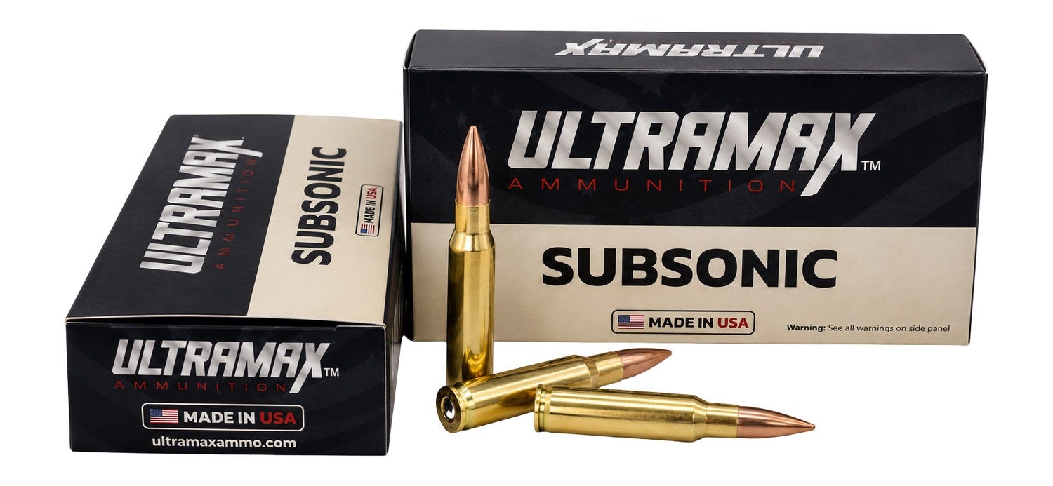 Ultramax Subsonic .308 Win 175 Grain 20-Rounds HPBT - Ultramax