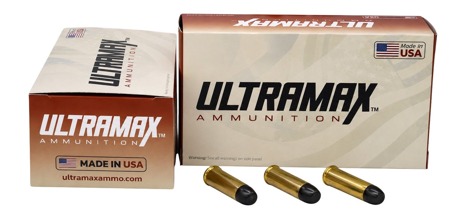 Ultramax Train and Defend .45 Colt 250 Grain 50-Rounds Precision Plated Flat Point - Ultramax
