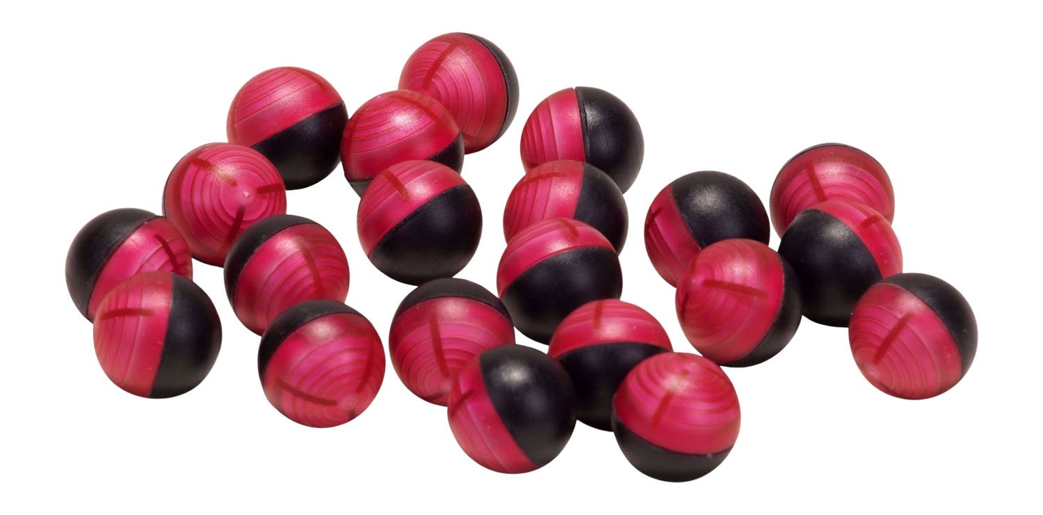 Umarex P2P Core Defense Red / Black .68 Caliber 3.87 Grain 100-Rounds Frangible Steel Ball with PAVA Powder - RWS