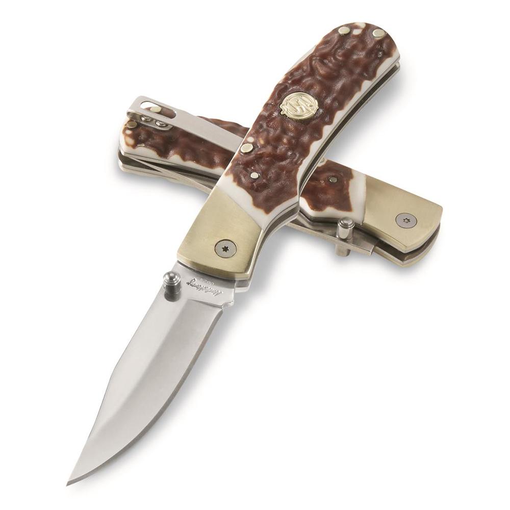 Uncle Henry 7UH Brown Staglon 3 Clip Point Blade - Uncle Henry
